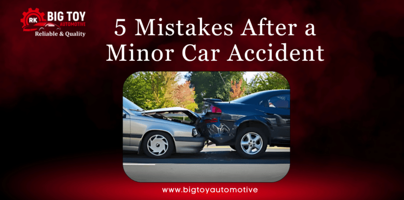 5 Mistakes After a Minor Car Accident
