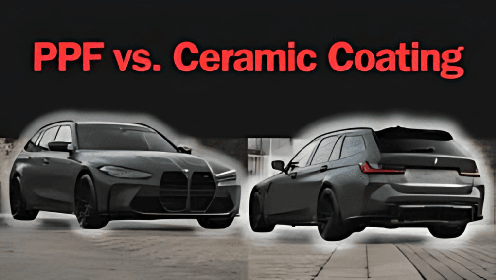This images tell you about PPF and ceramic coating