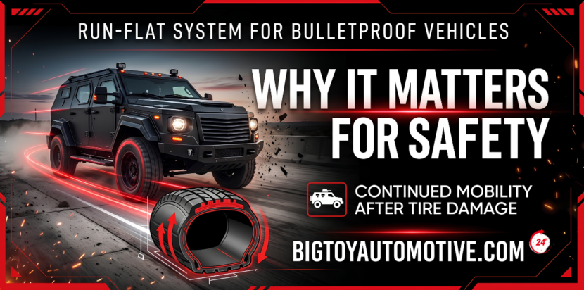 Run-Flat System for Bulletproof Vehicles: Why It Matters for Safety